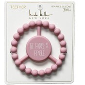 Wholesale - 1pc Silicone Peace Teether - Rose "The Future Is Female" C/P 100, UPC: 195010086011